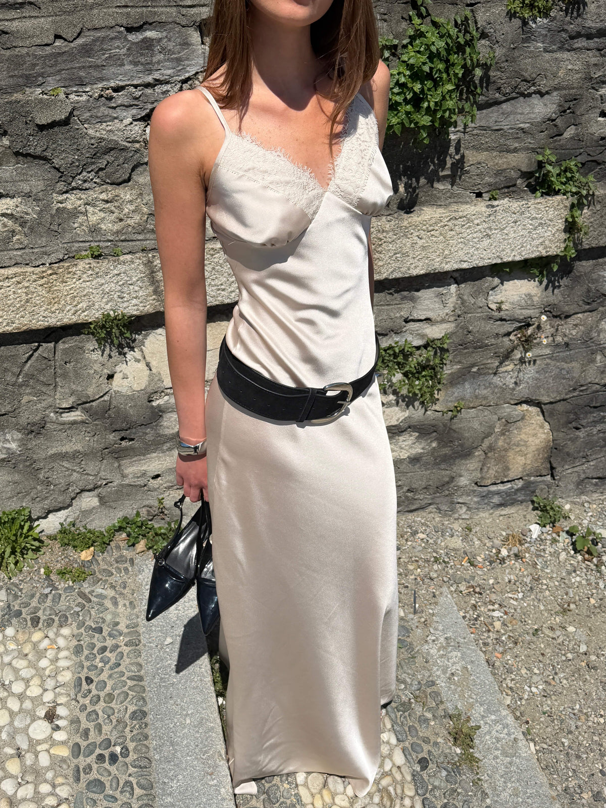 Sambia Satin Dress Champagne