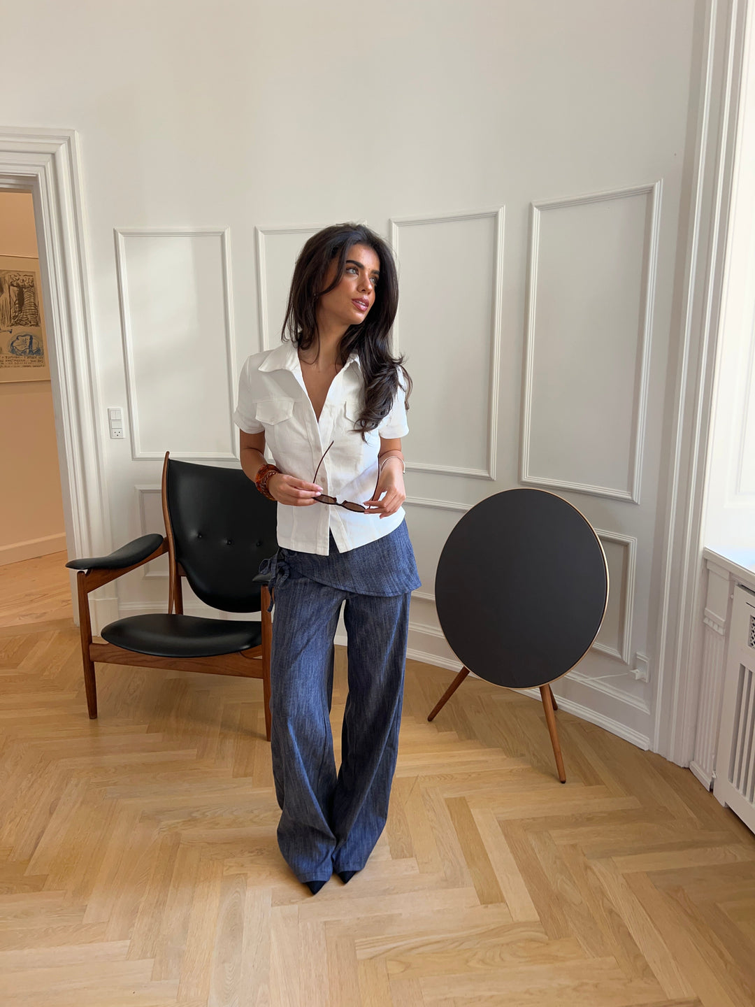 Elara fitted top - White