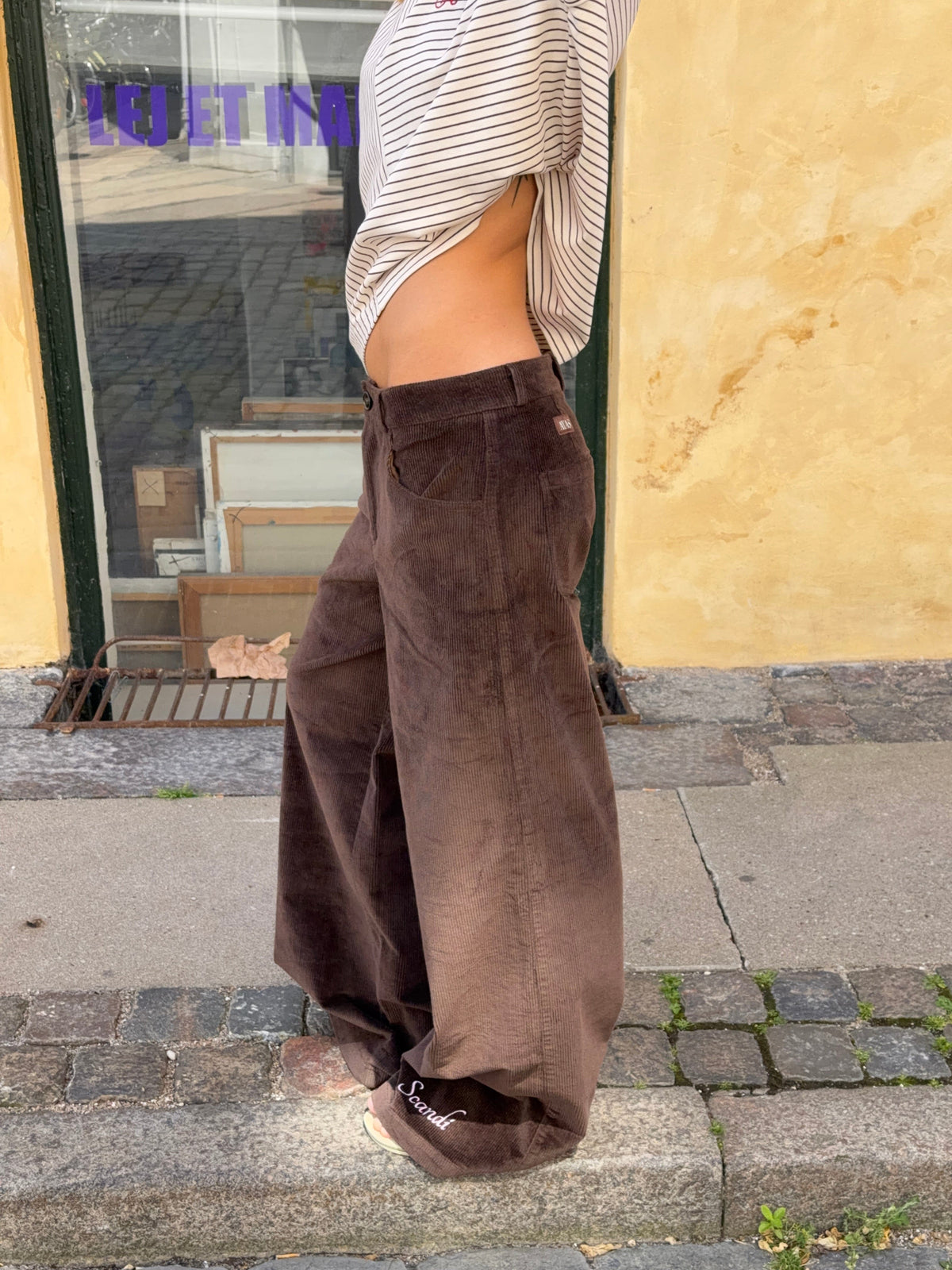 Celina Velvet Pants Dark Brown