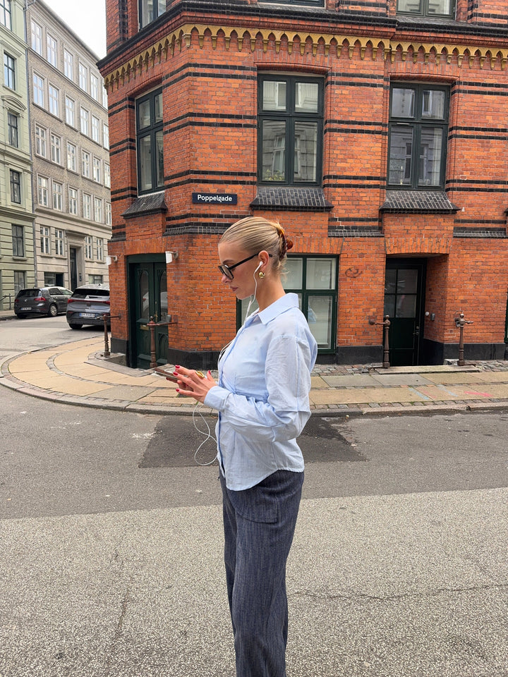 Chloe smock shirt - Blue/White