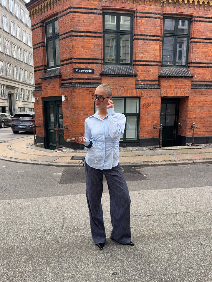 Chloe smock shirt - Blue/White