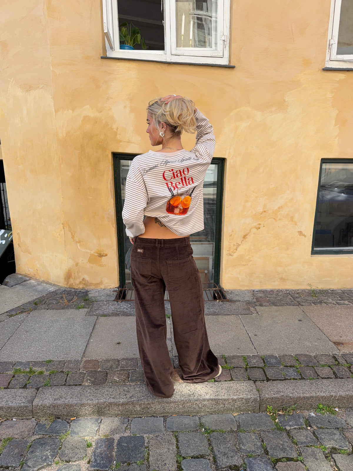 Celina Velvet Pants Dark Brown