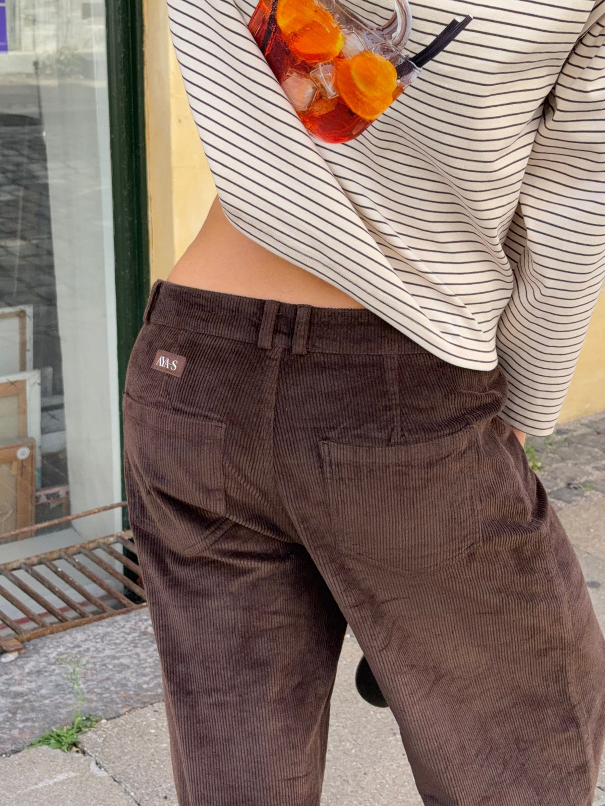 Celina Velvet Pants Dark Brown