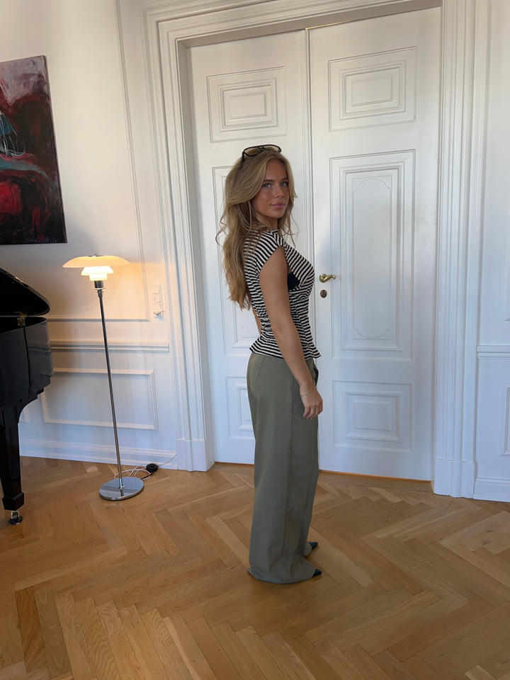 Claire belt pants - Green