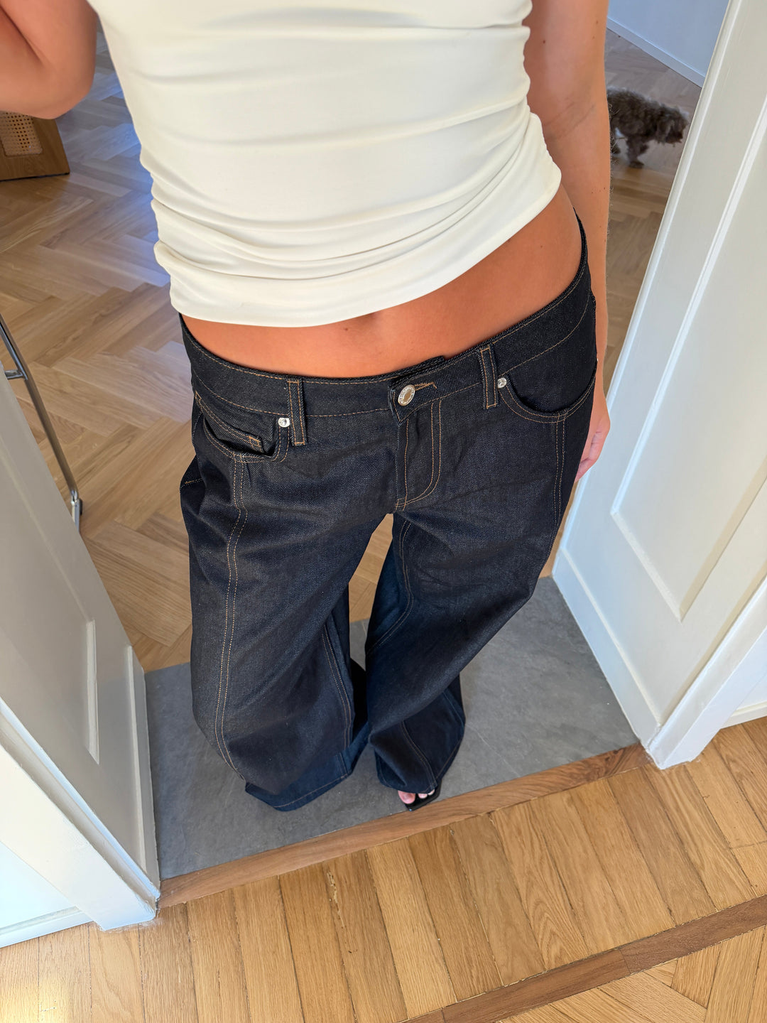 Estrid baggy denim jeans - Dark blue