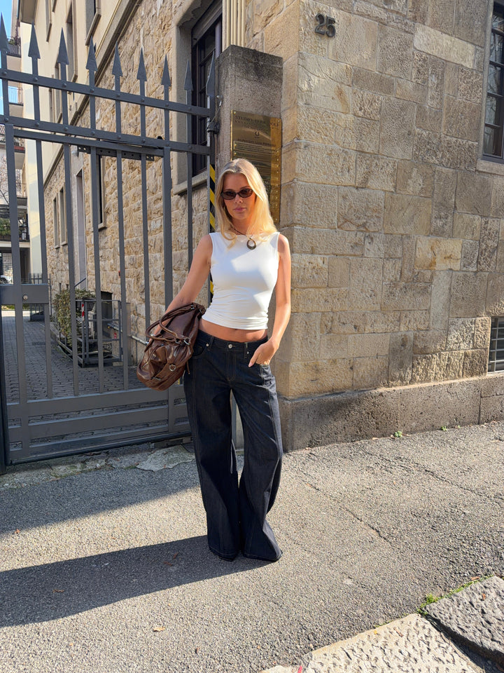 Estrid baggy denim jeans - Dark blue