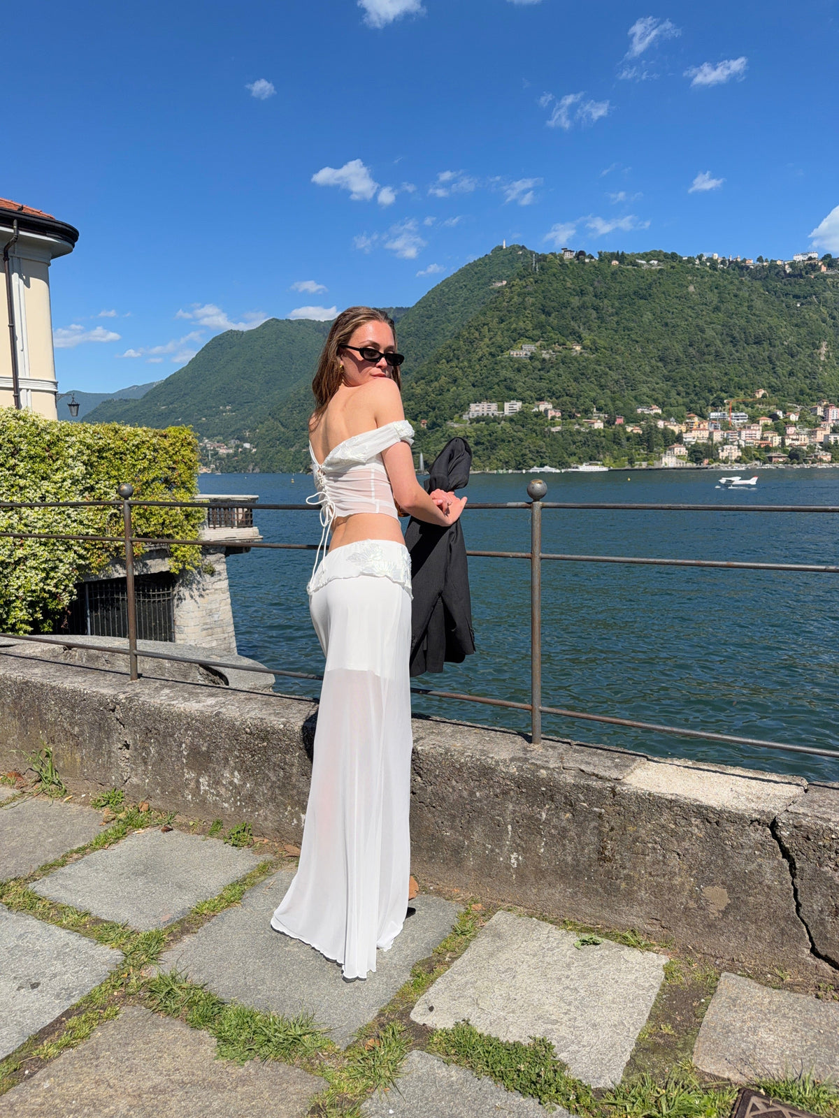 Kivo Mesh Skirt White