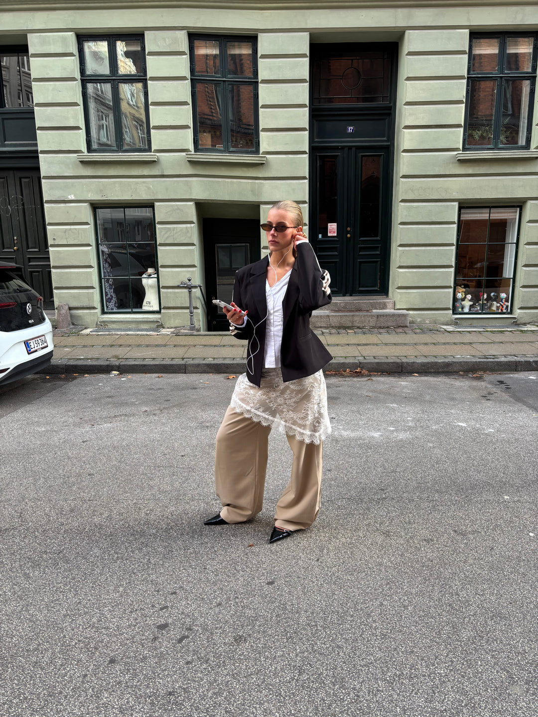 Naja lace tie skirt - White