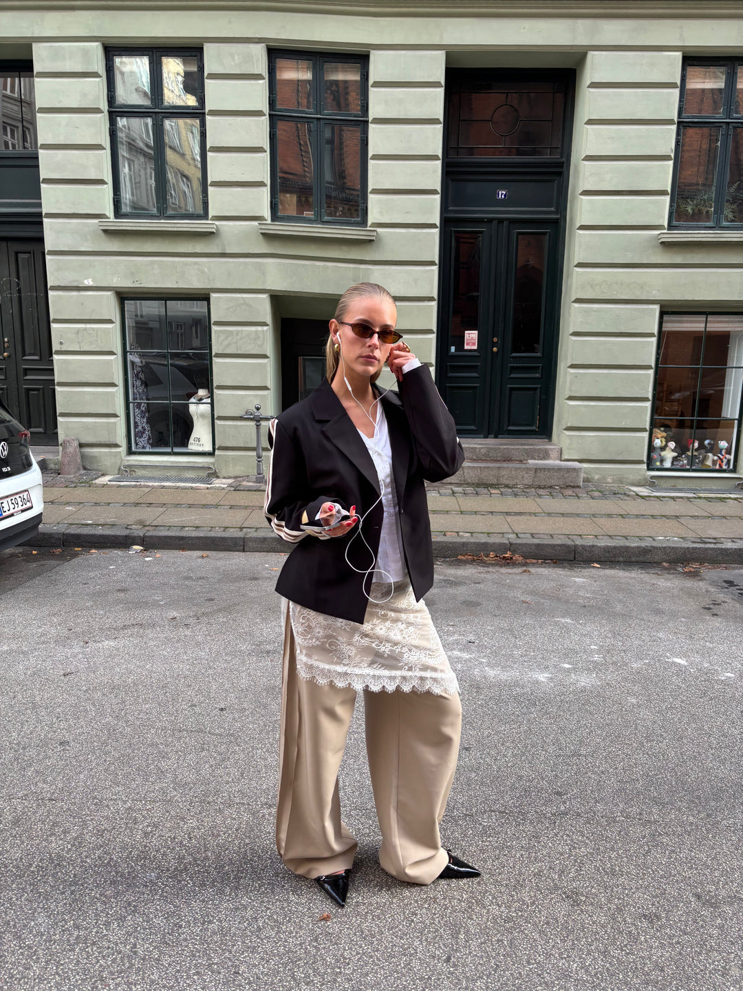 Elena loose suit pants - Beige