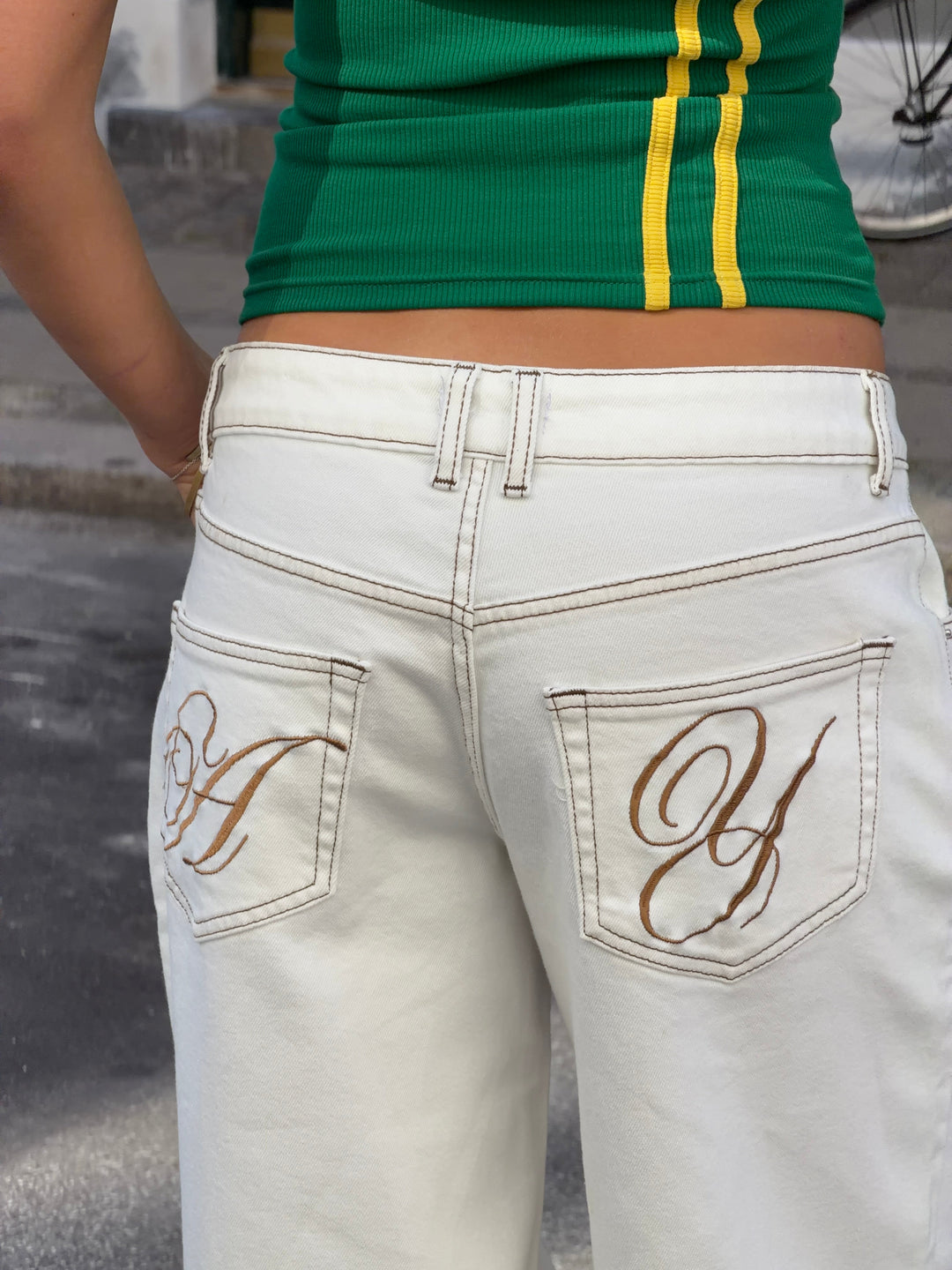 Estrid baggy denim jeans - White