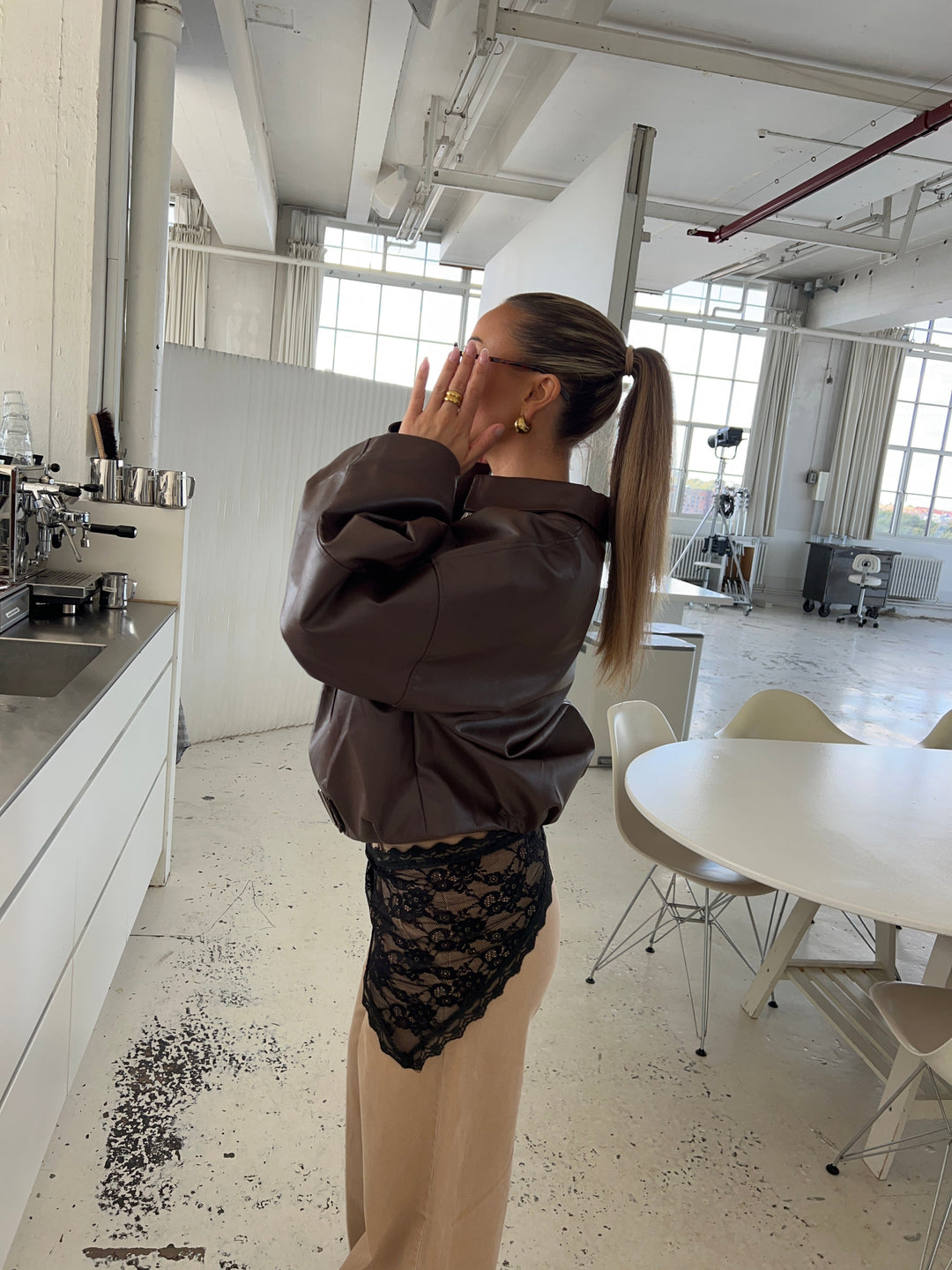 Marly lace scarf - Black