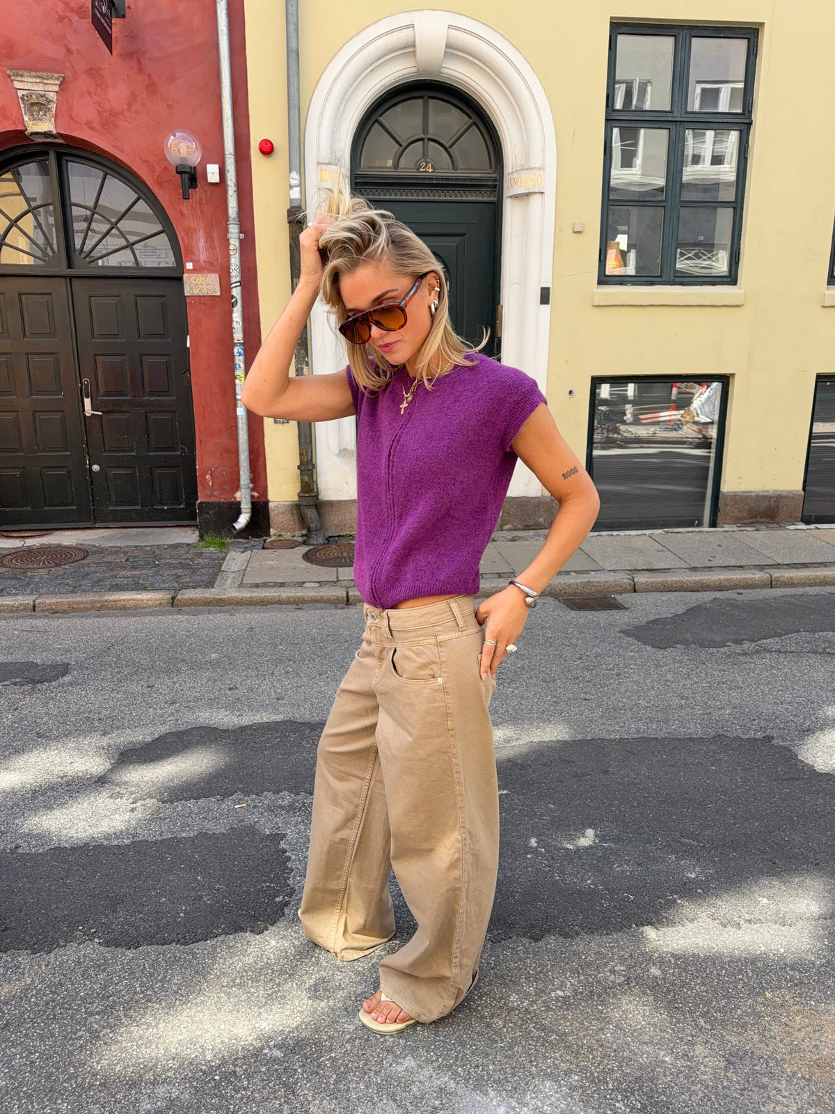 Othilie Yoke Jeans Brown