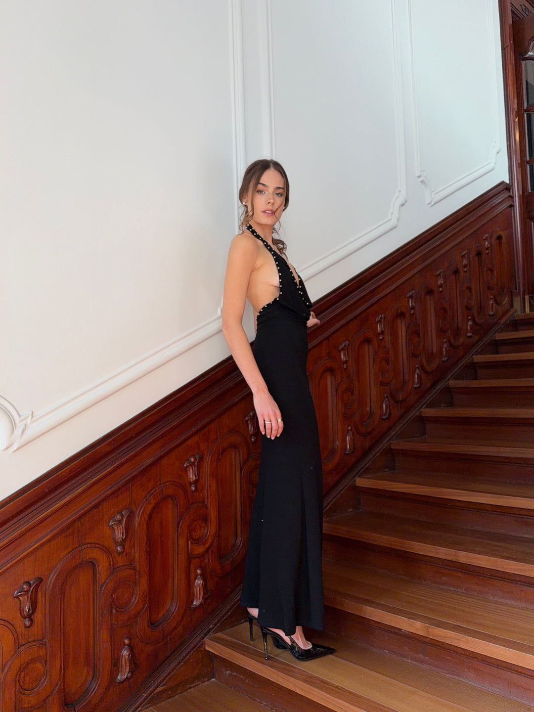 Frigg nitte maxi dress - Black