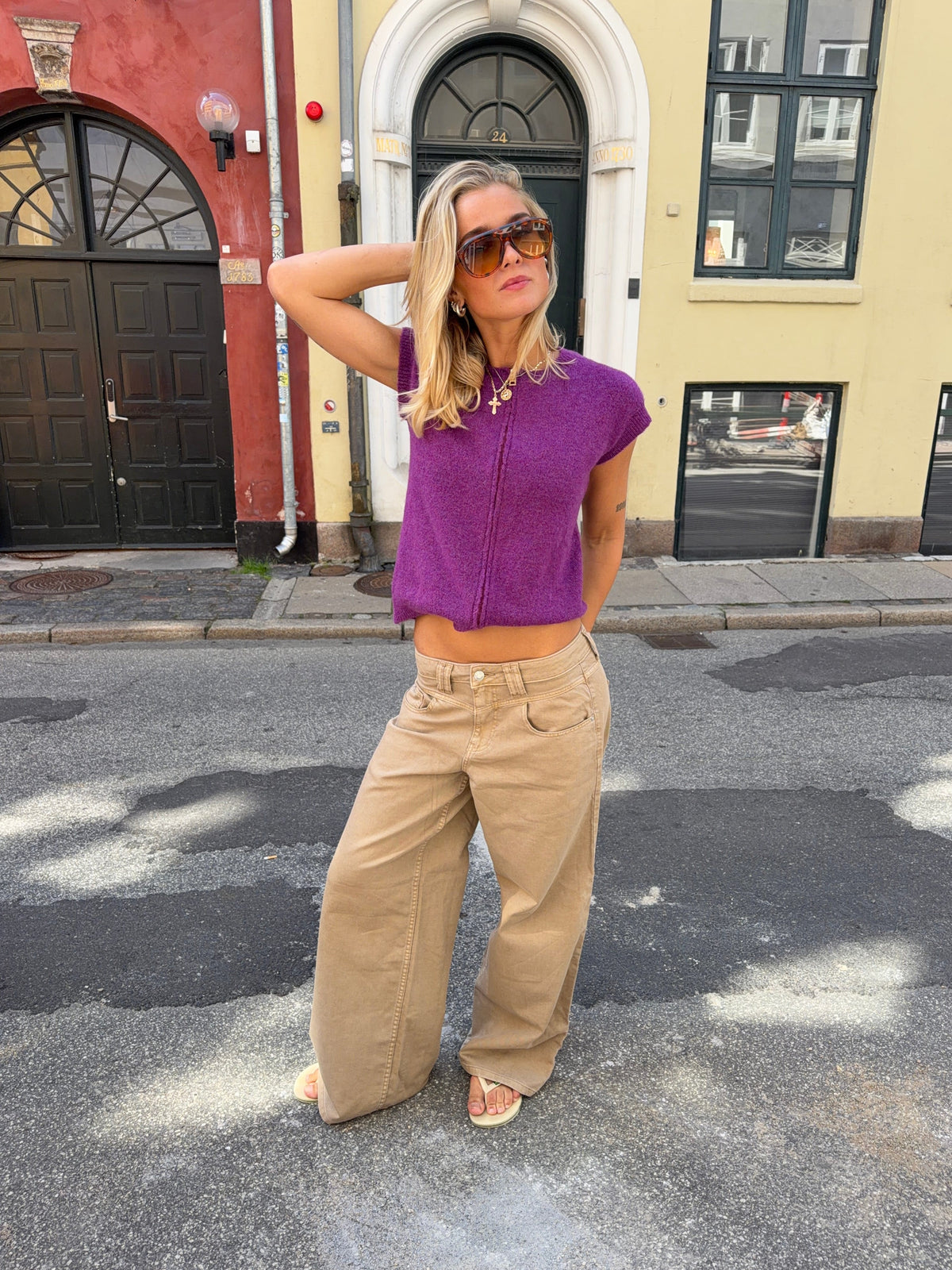 Othilie Yoke Jeans Brown
