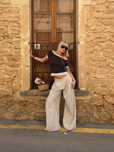 Malva belted suit pants - Light taupe