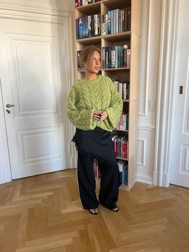 Anora chunky knit sweater - Lime green