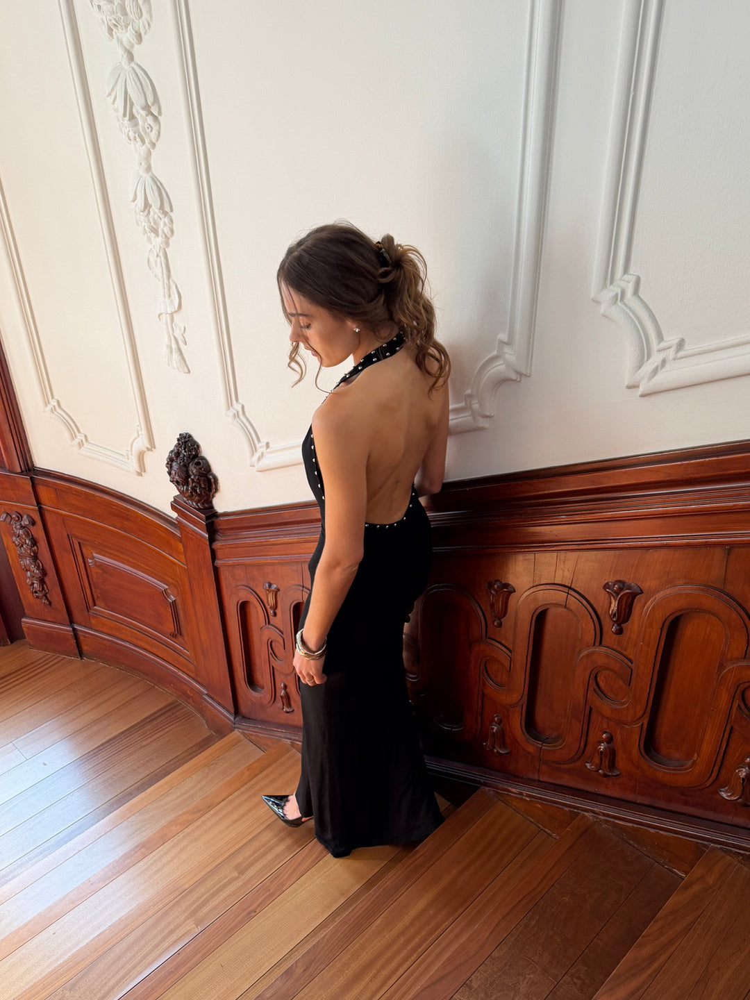 Frigg nitte maxi dress - Black