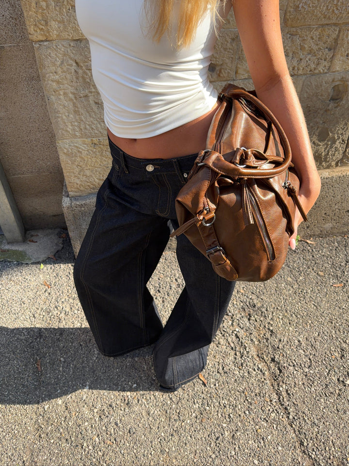 Estrid baggy denim jeans - Dark blue