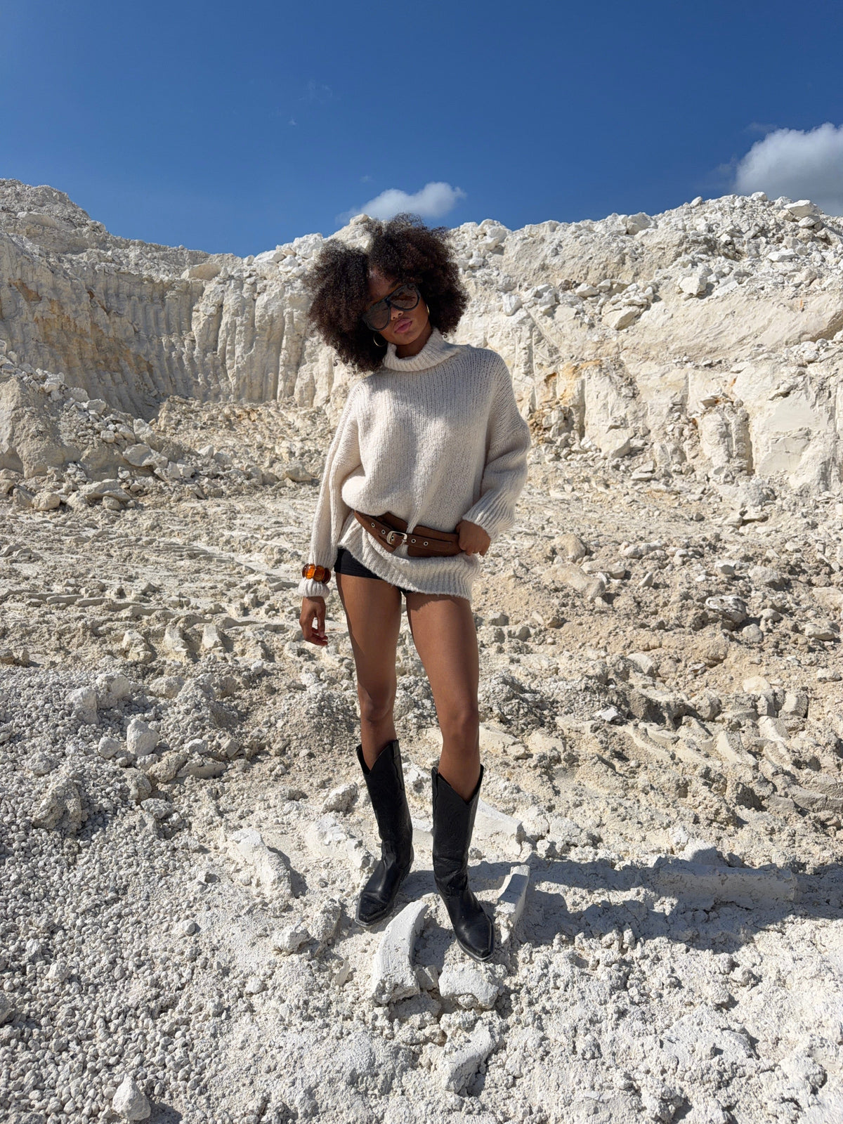 Estelle Eyelet Belt Brown