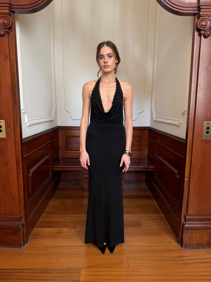 Frigg nitte maxi dress - Black