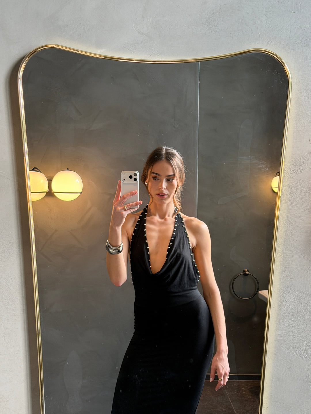 Frigg nitte maxi dress - Black