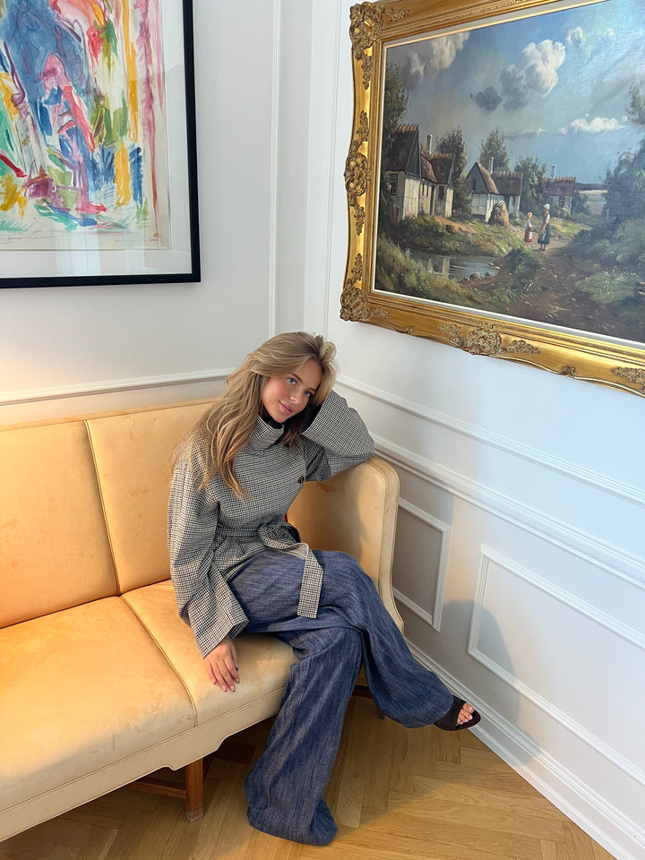 Liana tie detail denim jeans - Medium blue