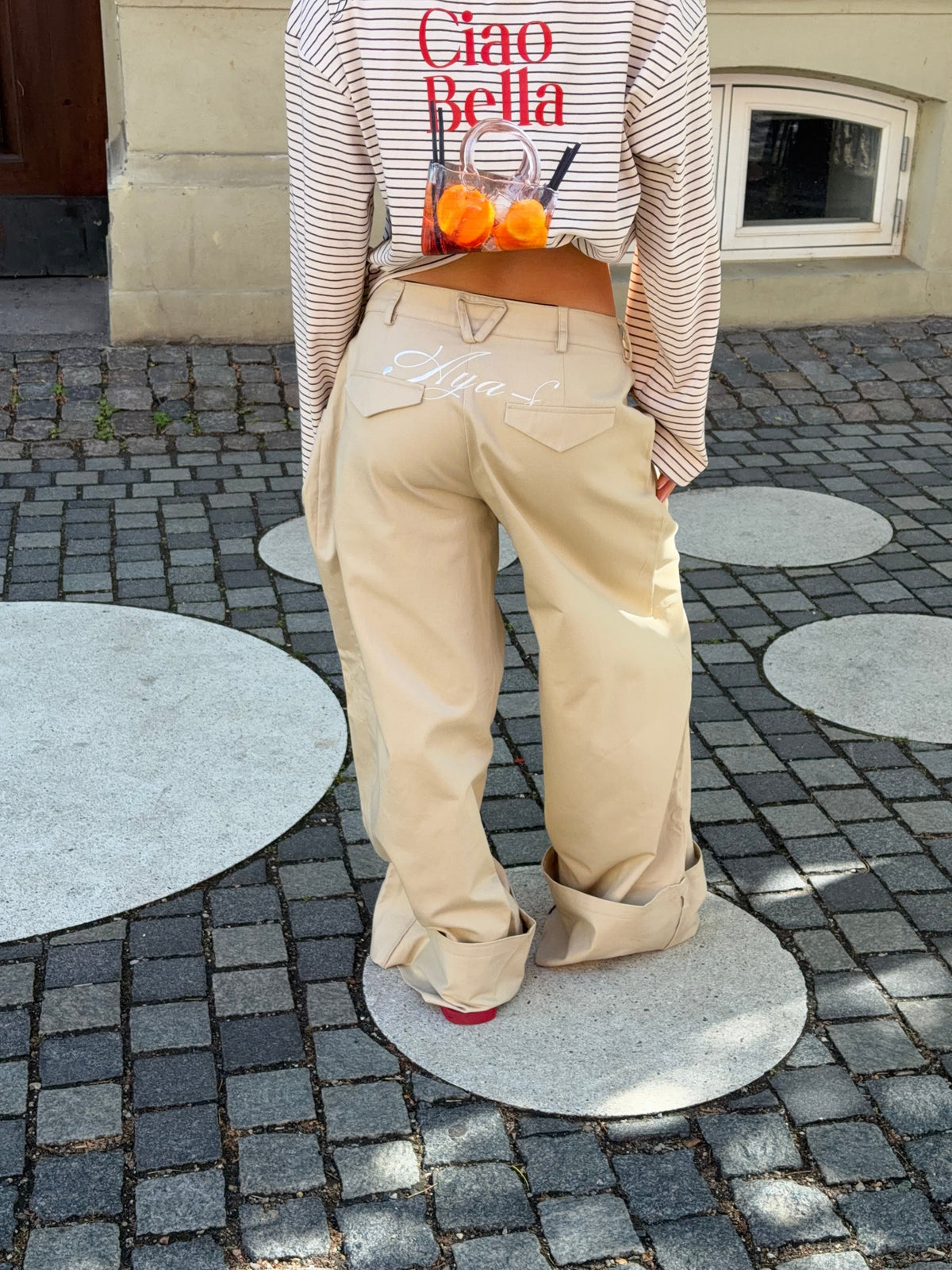 Neva Fold-Up Pants Beige