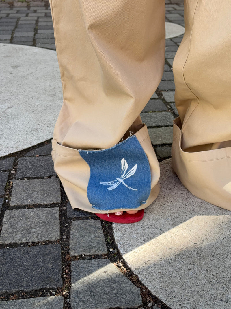 Neva fold up pants - Beige