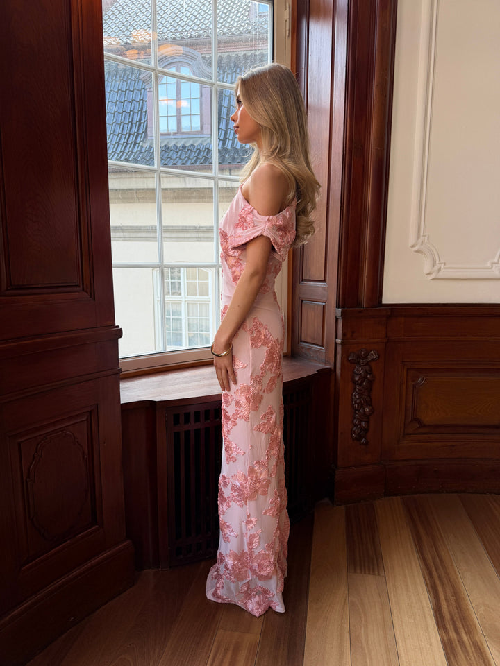 Kivo maxi mesh dress - Pink
