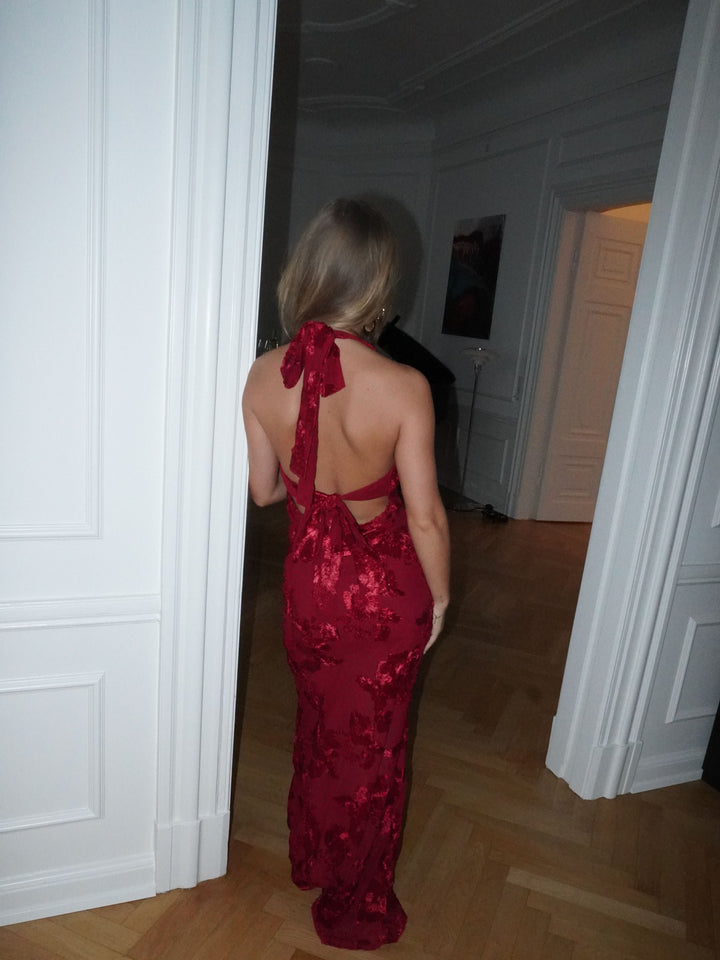 Kivo maxi mesh skirt - Red