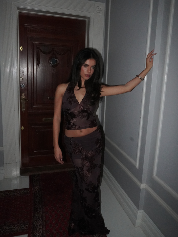 Kivo mesh top - Brown