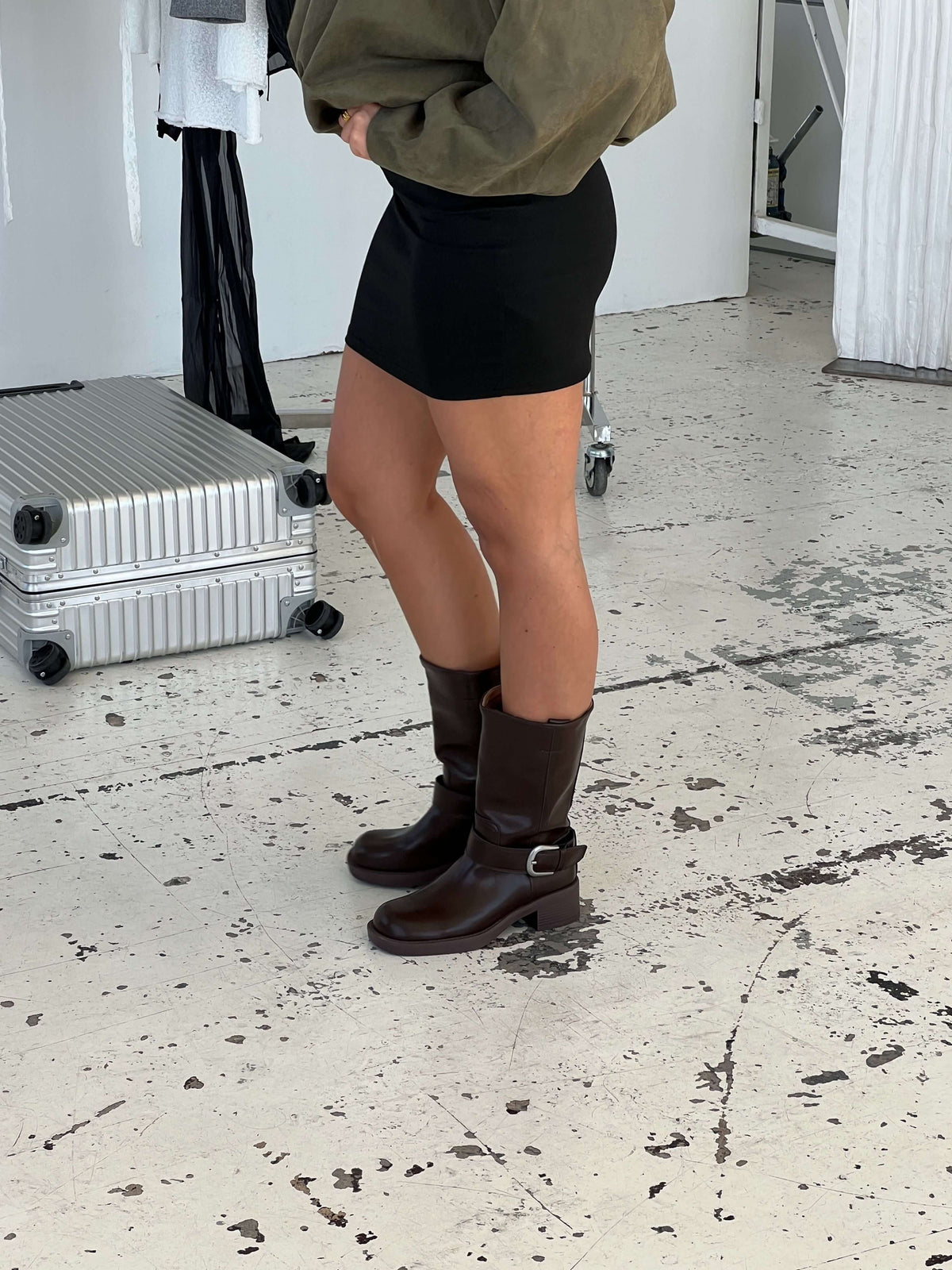 Lua Buckle Boots Dark Brown