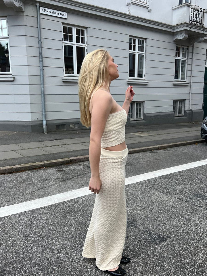 Maddy knitted skirt - Cream white