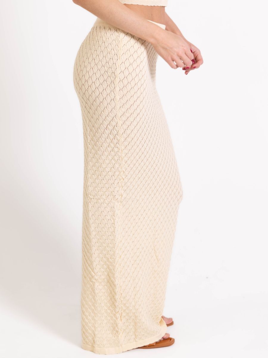 Maddy knitted skirt - Cream white