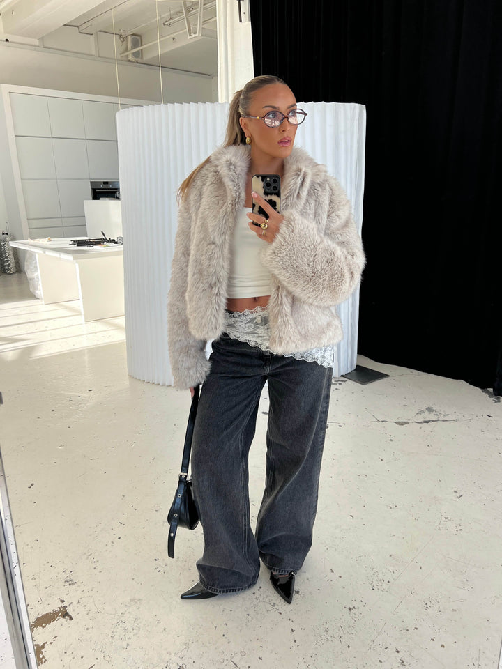 Marly lace scarf - White