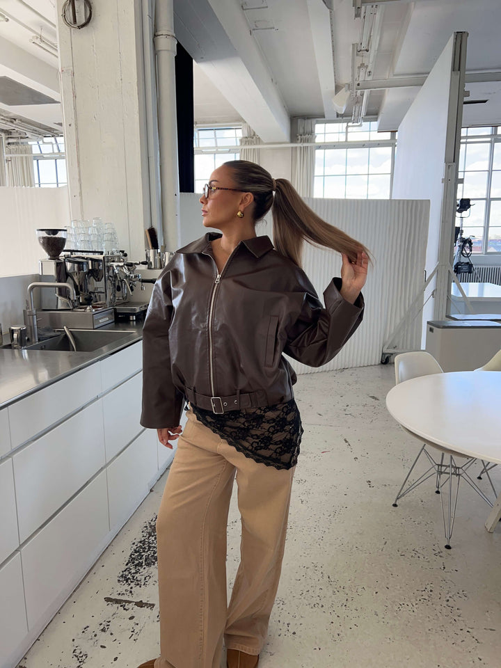 Marly lace scarf - Black