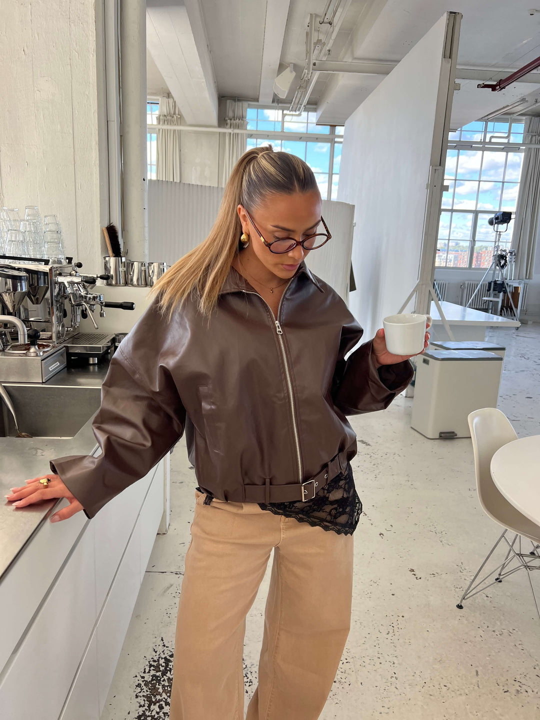 Marly lace scarf - Black