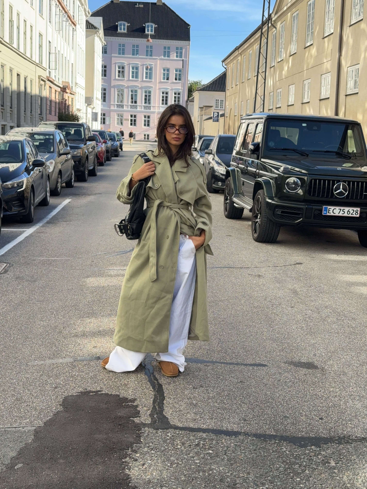 Mynte Maxi Coat Lime Green