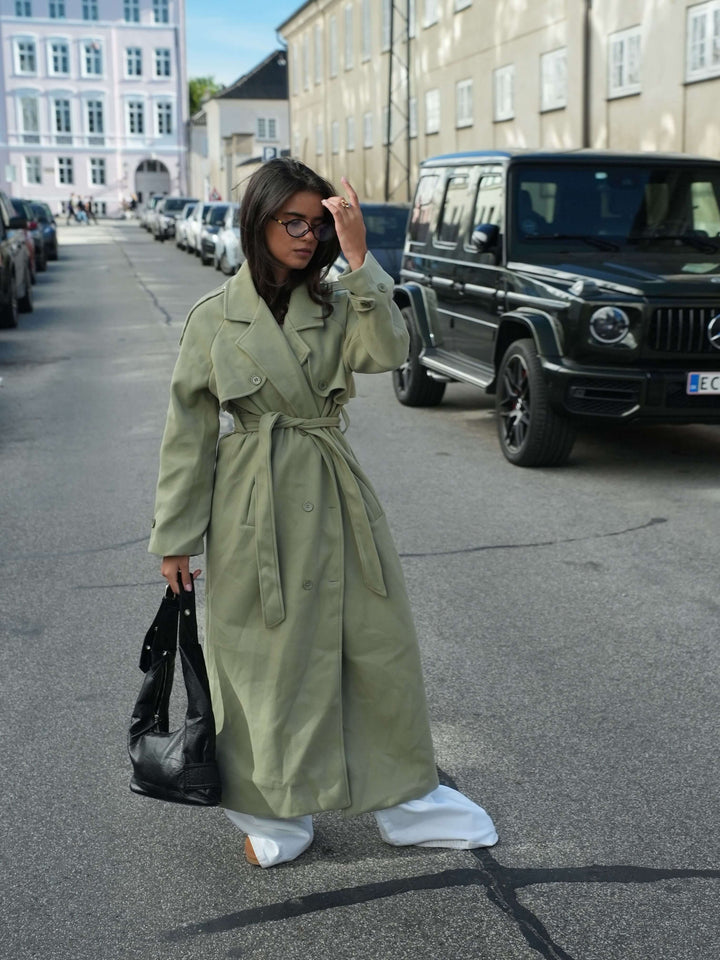 Mynte maxi coat - Lime green