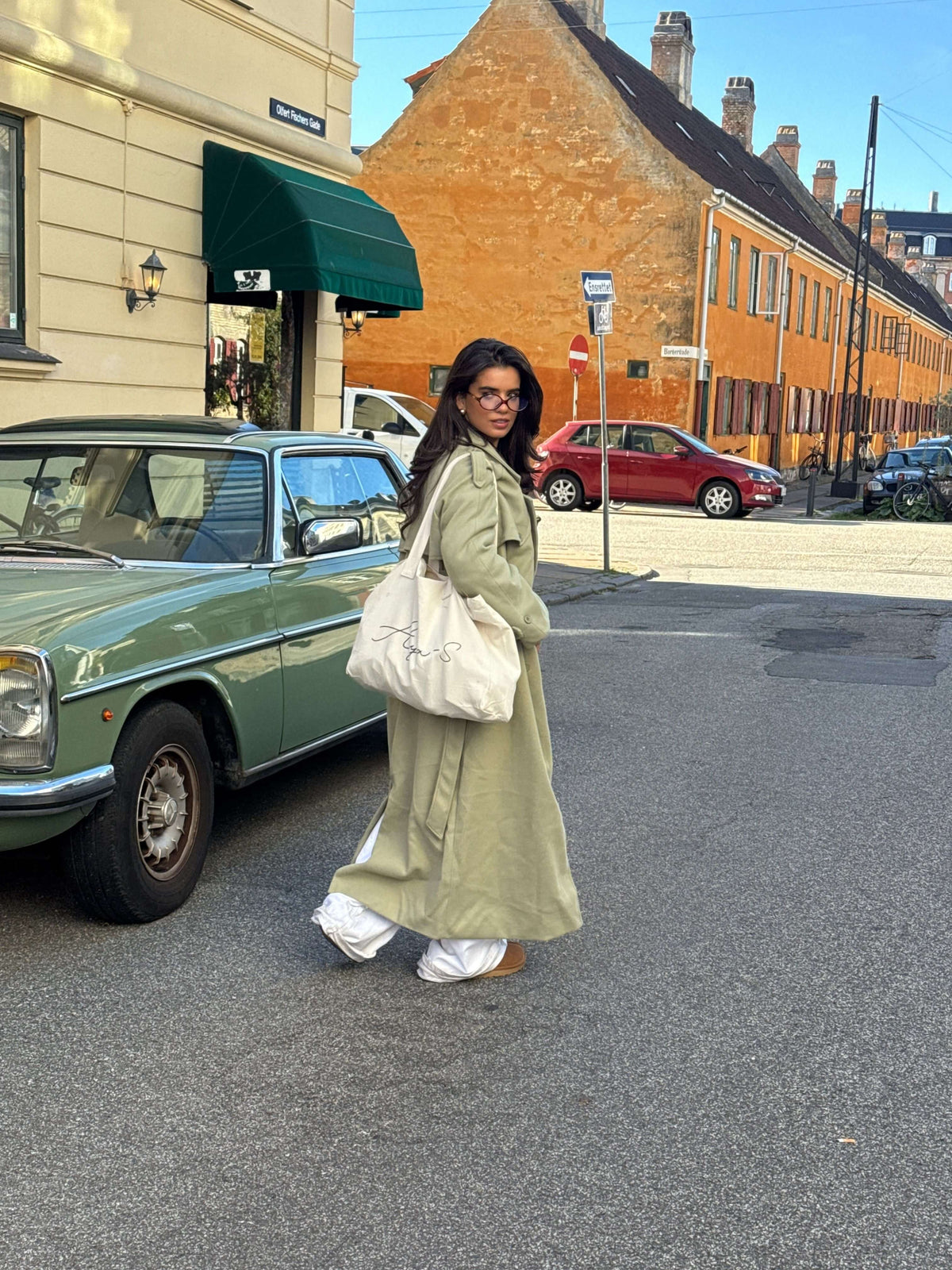 Mynte Maxi Coat Lime Green