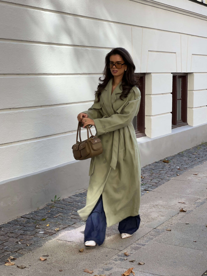 Mynte maxi coat - Lime green