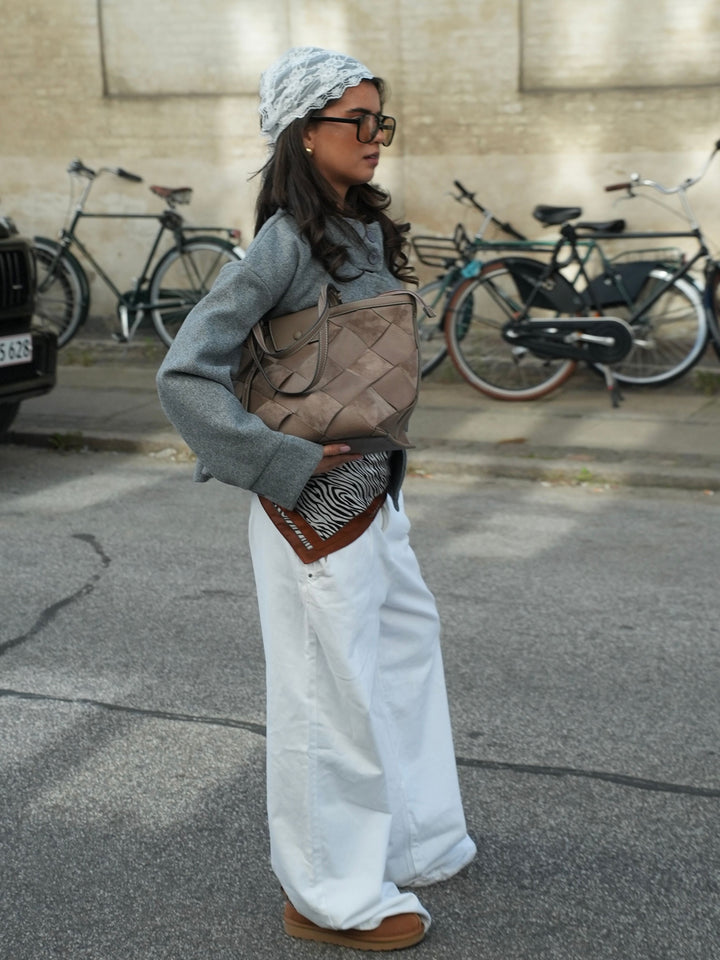 Tilia braided shoulder bag - Beige