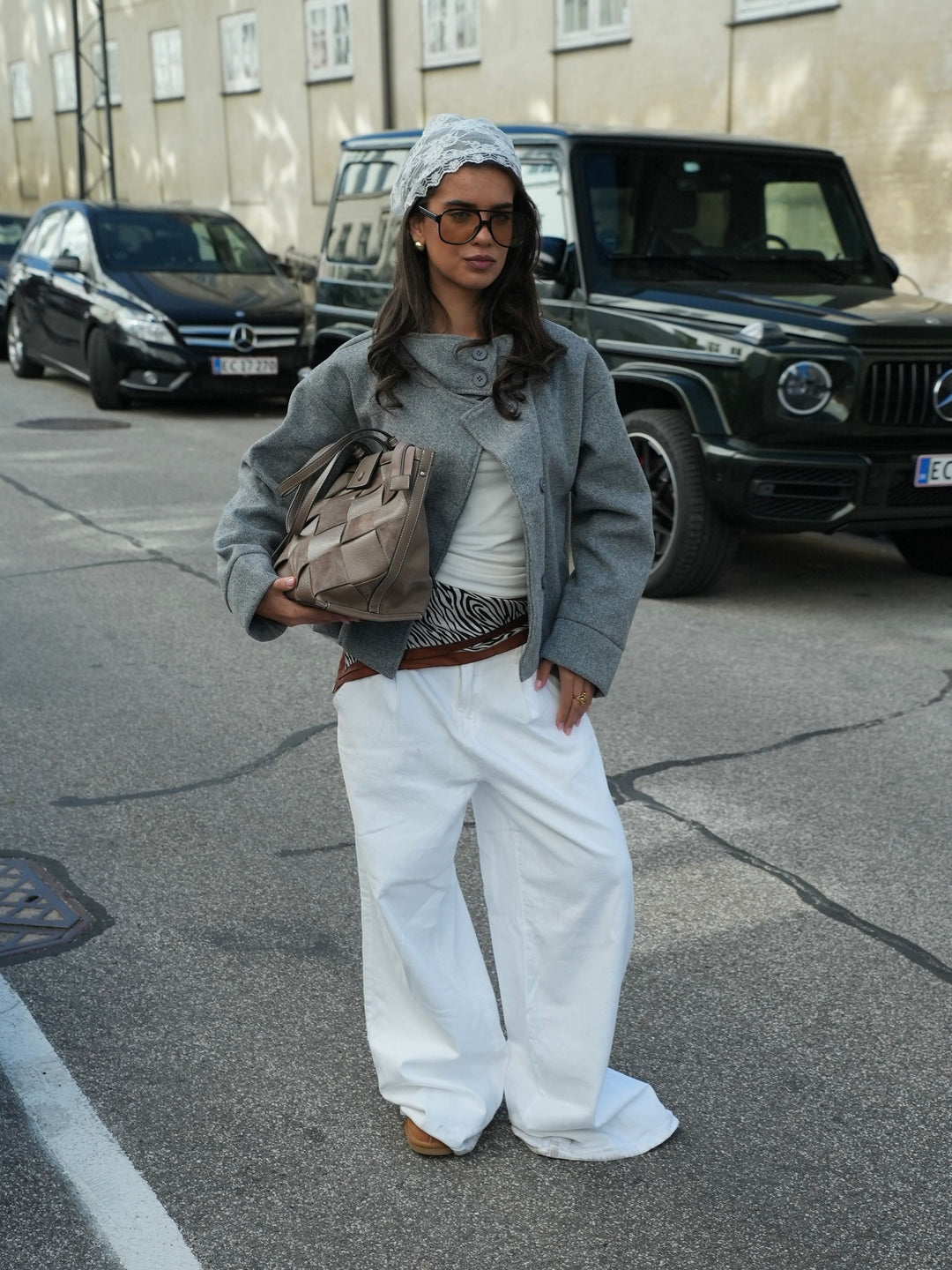 Tilia braided shoulder bag - Beige