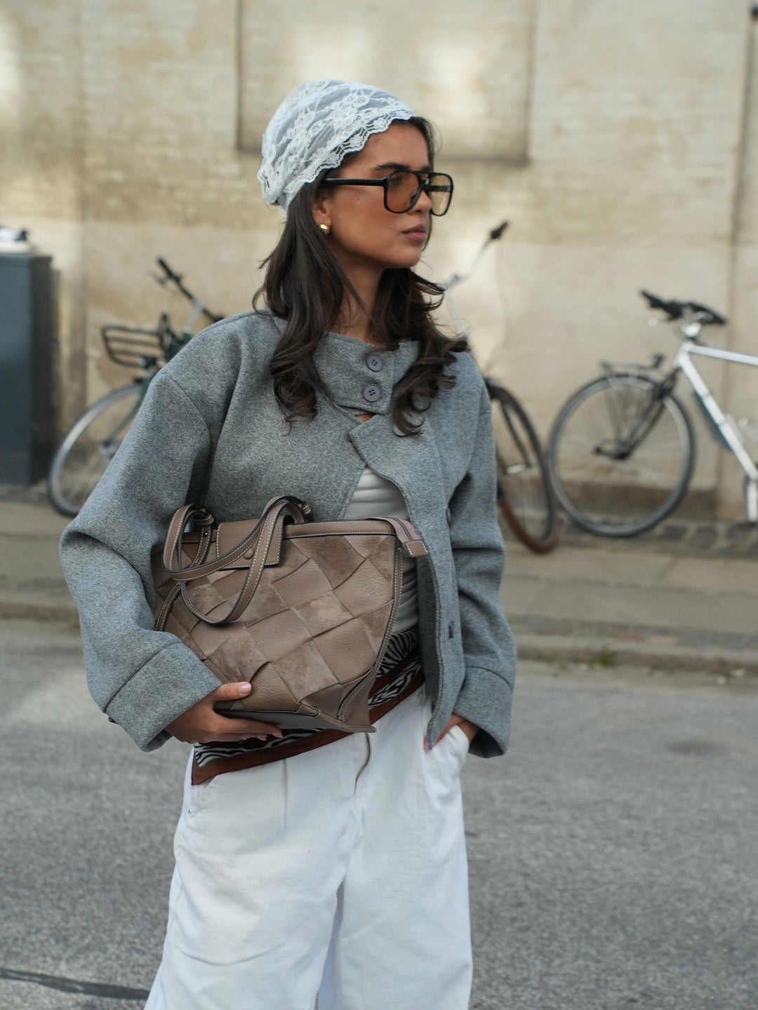 Tilia braided shoulder bag - Beige