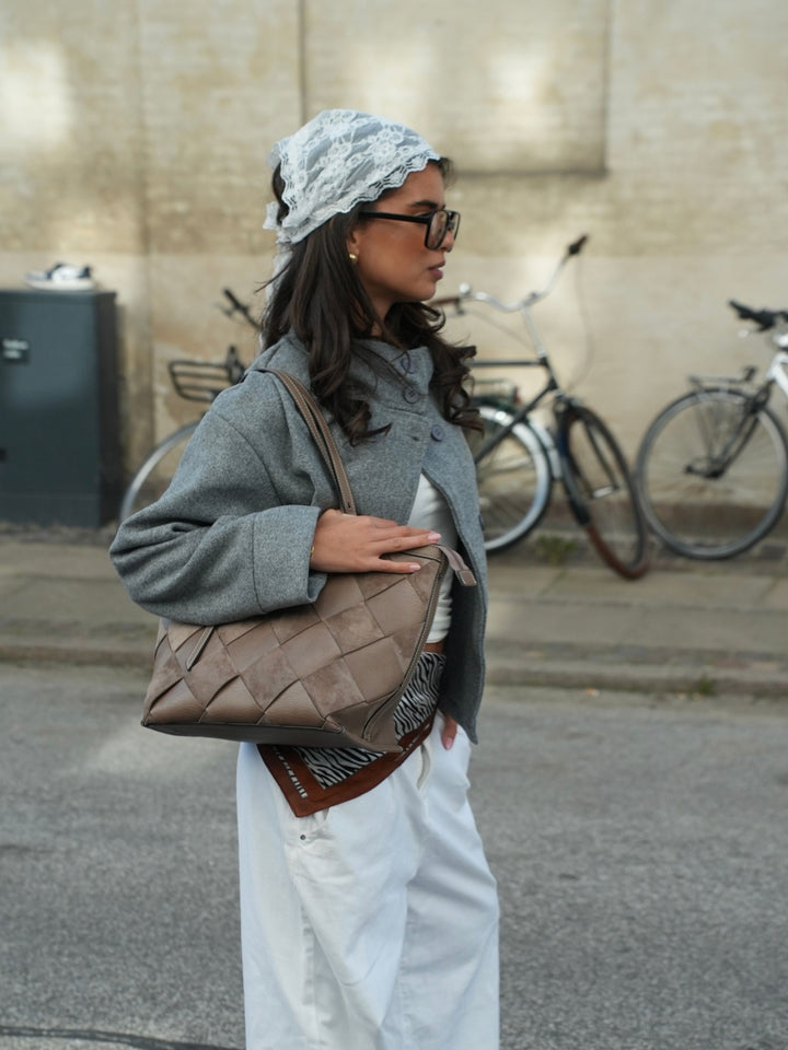 Tilia braided shoulder bag - Beige