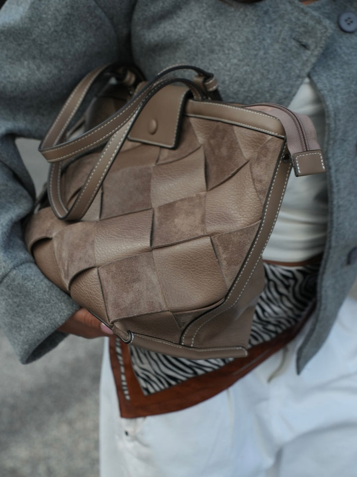 Tilia braided shoulder bag - Beige