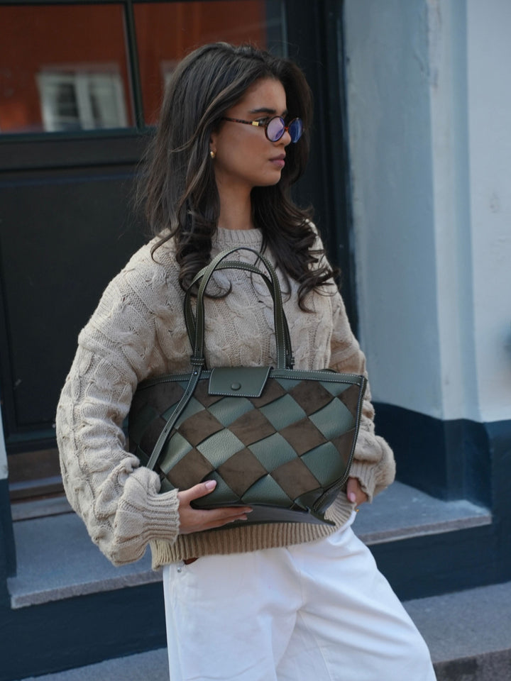 Tilia braided shoulder bag - Green