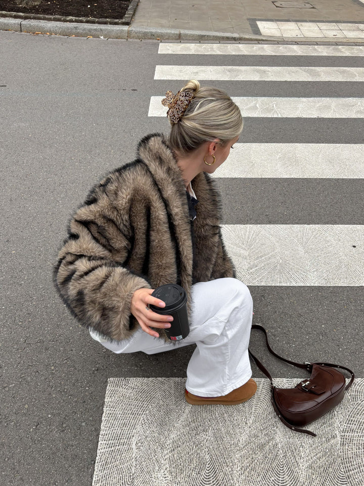 Ziva fur jacket - Brown