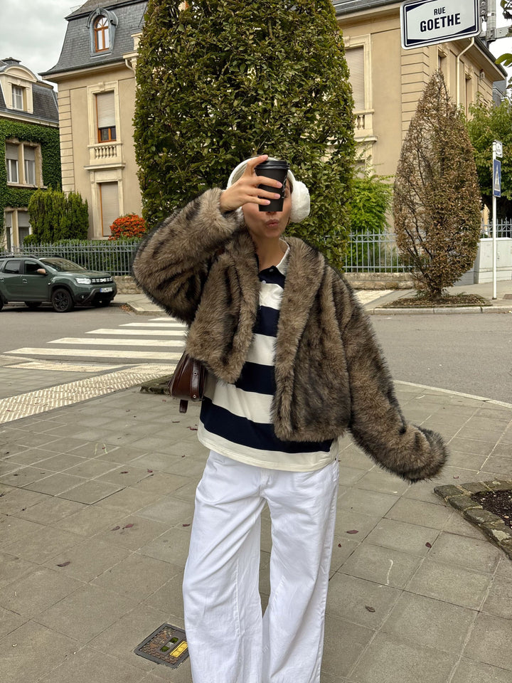 Ziva fur jacket - Brown