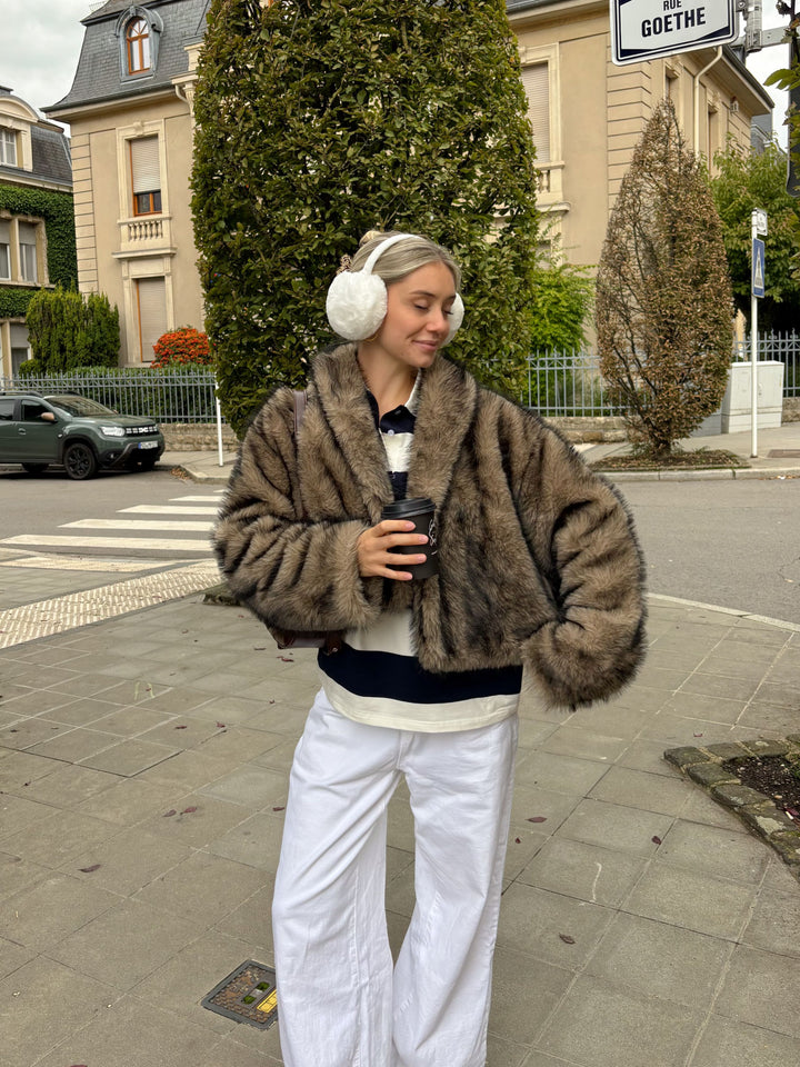 Ziva fur jacket - Brown